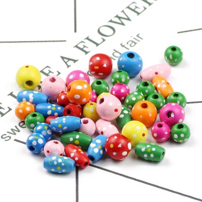 WLYeeS Flower Wooden Spacer Beads mixedcolor Eco-Friendly wood loose bead DIY Jewelry Bracelet Necklace Making Baby Toy Finding