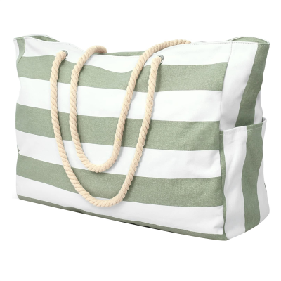 1 Piece Beach Bag, Swimming Bag Waterproof Beach Bag Shopping Bag, Foldable Shoulder Bag Green