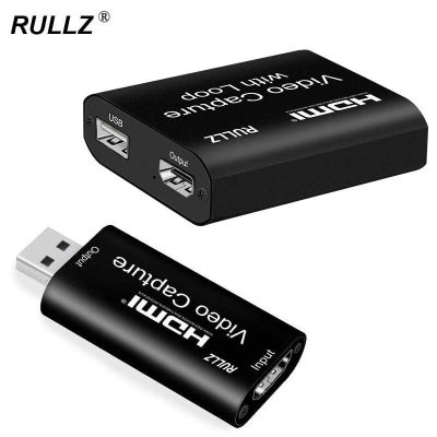 USB 2.0 Mini 4K to 1080p HDMI Video Capture Card with Audio Microphone In for PS3 PS4 PC Live Streaming Plate Game Recording Box Adapters Cables