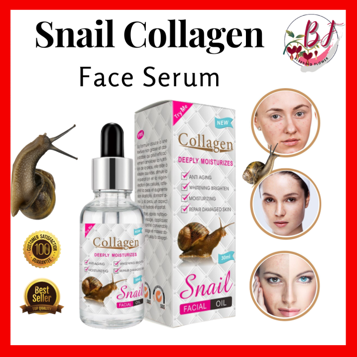 Snail Collagen Face Essential Oil Anti Aging Whitening Moisturizing ...