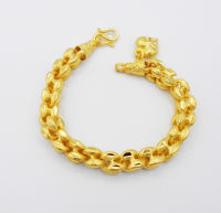 Thai Jewelry Bracelet Yellow Gold Plated  7 inch 2 Baht