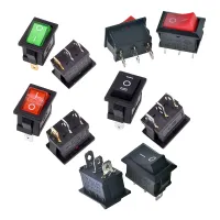 5 PCS/Lot KCD1 21X15mm 3Pin Boat Car Rocker Switch 6A/250VAC 10A/125VAC Red Yellow Green Blue power Button Switch with Light