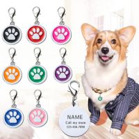 ▦☃ Customizable Dog Collar Address Tags for Dogs Medal with Engraving Name Kitten Puppy Accessories Personalized Cat Necklace Chain