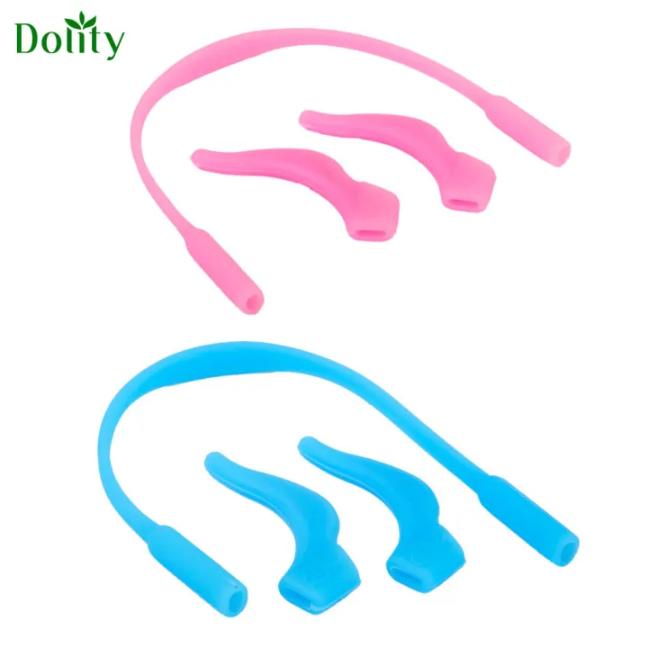 Dolity 2x Silicone Children Eyeglass Rope Strap Cord Retainers+anti 