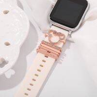 【CC】☞❂✁  Watchband Sets for Cartoon Charms Jewelry Stud Iwatch Silicone