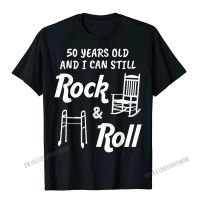 Summer Tshirt 50Th Birthday Gag Gift Rock And Roll T-Shirt Men Family Casual Tops Shirt Harajuku Cotton T Shirts Normal