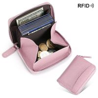 RFlD Anti-theft Brush Organ Card Bag Large-capacity Card Cow Leather Case Coin Pocket Coin Purse Anti Rfid Card Bag Card Holders