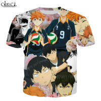 HX Anime Haikyuu Volleyball Junior T-Shirts Mens Women Short Sleeve Hip Hop Tshirt 3D Print Harajuku Tee Shirt Drop Shipping