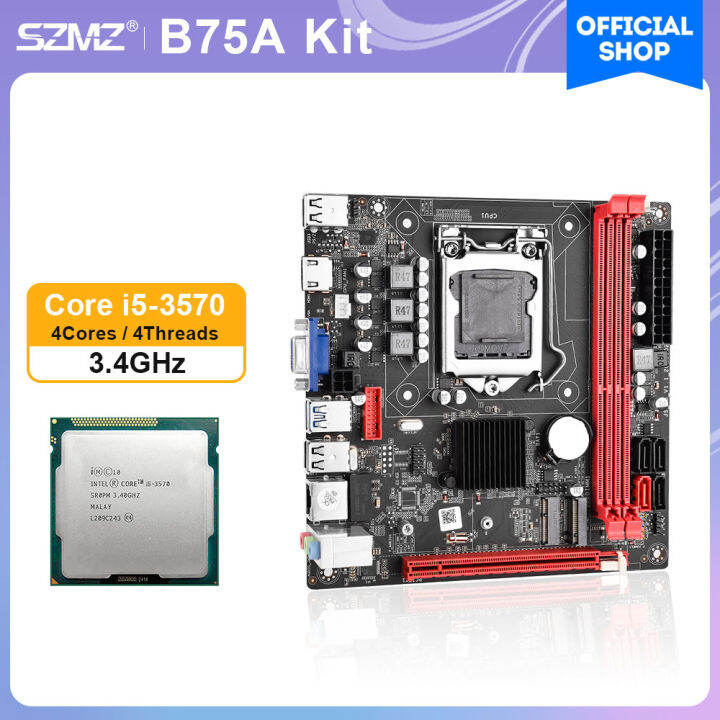 SZMZ B75A ITX Motherboard Kit dengan Core i5 3570 motherboard processor ...