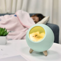 Cute Kitten House Touch Dimming Night Light for Kids Baby Bedroom Charging Lamp Creative Gift Cats Home Atmosphere Decoration
