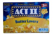 Bắp nổ lò vi sóng ACT II Butter Lovers 3 gói 78g Hộp 234g - Popcorn