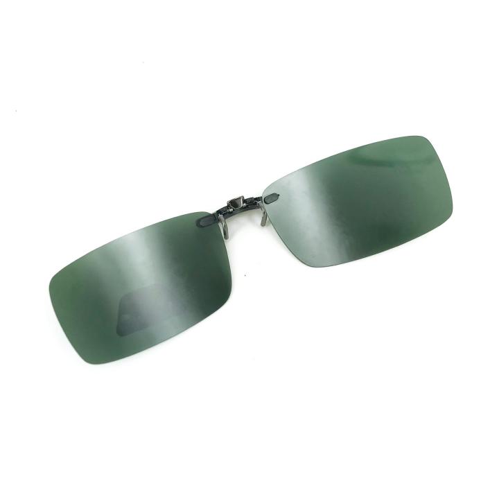 ของแท้-clip-on-lens-polarized-เลนส์กันแดด-dark-green-แว่นกันแดด