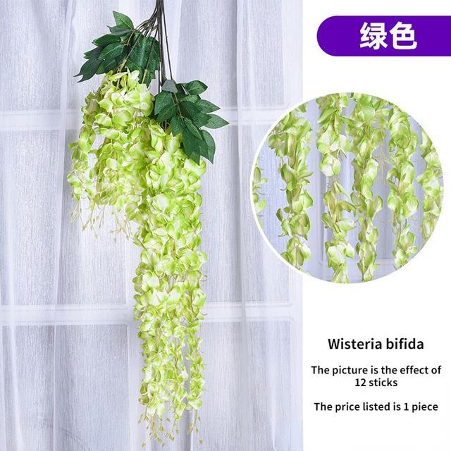 simulated-wisteria-ceiling-false-flower-rattan-indoor-wedding-decoration-plastic-bean-flower-violet-hanging-vine