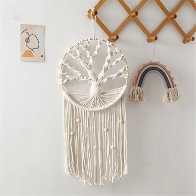 Bohemian Tapestry Macrame Wall Hanging Hand-woven Tapestry Bohemian Pendant Home Decoration The Tree Of Life Dream Catcher