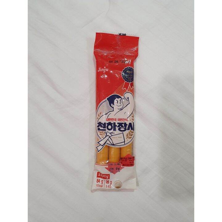 Halal Korea Instant Fish Sausage Stick 84g Cheese Sausage Jinju