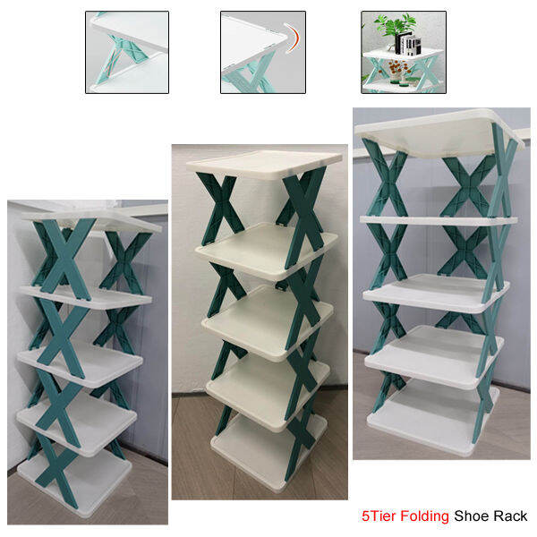 5 Layers Waterproof Shoe Rack Colorful Shoes Display Shelving Lazada PH