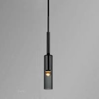 Nordic Loft Copper Crystal Pendant Lights Creative Glass Bottle Hanging lamp Design Bedroom Bedside lamp Home Decor Fixtures