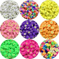 30pcs/Lot 10mm Clay Beads Flower Shape Smiley Clay Spacer Beads Polymer Clay Beads For Jewelry Making DIY Handmade Accessories