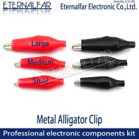 【YY】28MM 35MM 45MM Large Medium Smal Metal Alligator Clip Crocodile Electrical Clamp Testing Probe Meter Black Red with Plastic Boot