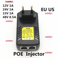 ku3n8ky1 2023 High Quality Surveillance CCTV Security 12V 15V 24V 48V 0.5A 1A POE Wall Plug POE Injector Ethernet Adapter IP Camera Phone PoE Power Supply