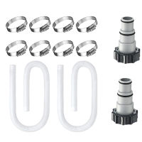 Flexible For Above Ground Pool Threaded Connection Pumps Easy To Install Anti Fade Good Sealing Wide Compatibility Sturdy Lightweight Practical Metal Clamps EVA Replacement Hose Kit