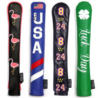 Flamingo PU Leather Waterproof Golf Alignment Stick Cover Club Protector ถือ Sticks