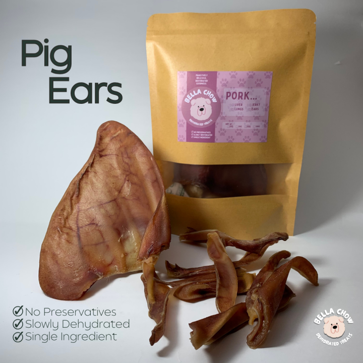 Bella Chow’s Dehydrated Pig Ear Treats/Chew for Dogs and Cats Lazada PH