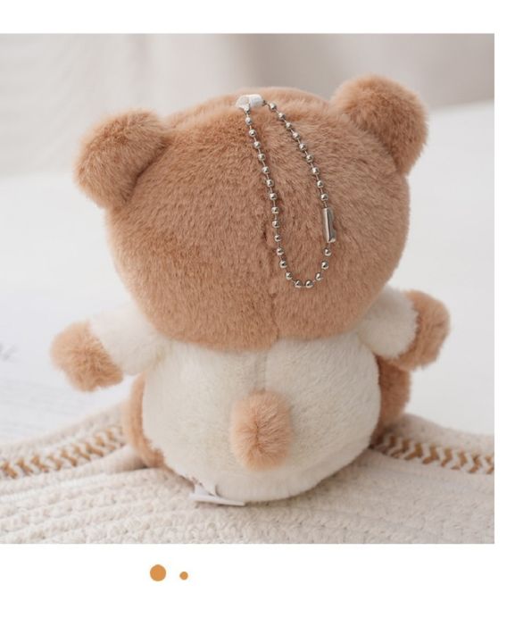 school-bag-backpack-toy-backpack-decorative-toy-bag-pendant-cute-bag-pendant-plush-toy-keychain-bear-face-ornament