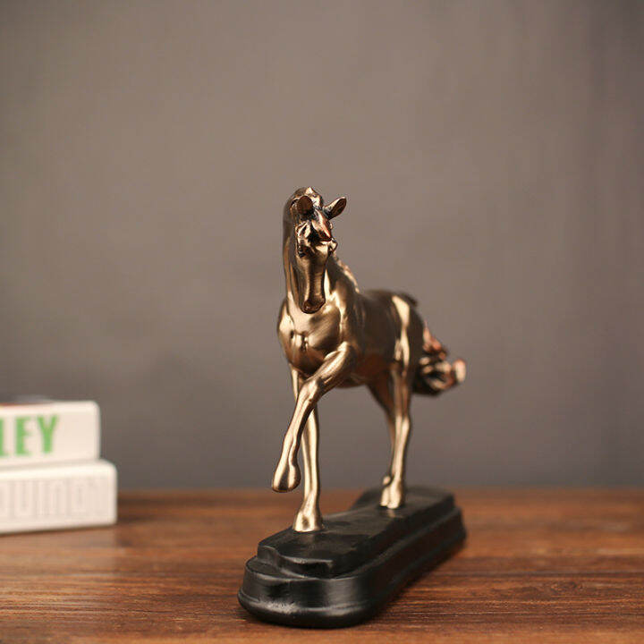 home-decor-resin-copper-horse-ornaments-artificial-wine-cabinet-crafts-home-decor-accessories-gifts-imitation-animal-figurine