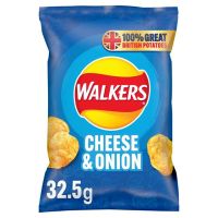 อย่างฟิน? แพค 3 ห่อ Crisps Cheese &amp; Onion 32.5g วอล์คเกอร์ส ชีส &amp; หัวหอมทอด 32.5 กรัม?