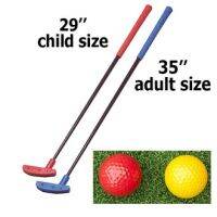 ไม้ตีกอล์ฟทั้งชุด - Mini golf putter set - 1 child &amp; 1 adult.