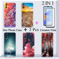 แบบ2 IN 1สำหรับ Y20i VIVO Y20 Y20S เคส Y20SG เคสซิลิโคนเนื้อนิ่ม TPU ด้วยปกป้องหน้าจอเซรามิกโค้ง