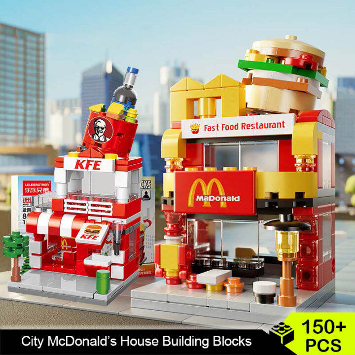 Lego City McDonald’s House Model Building Blocks 3D Street View Series ...