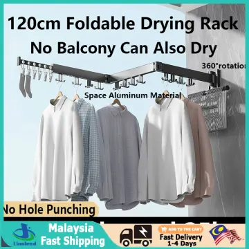 Retractable Clothes Drying Rack Wall Mounted Heavy Duty Laundry