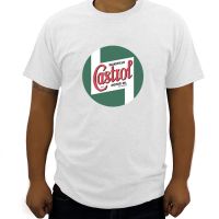 Castrol Clssico Velho Logotipo Dos Homens Camiseta Vintage Leo Motor Racer Algod o 100 Camisa De Manga Curta 100% cotton