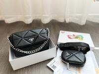 มาใหม่ล่าสุดกระเป๋าโซ่ PD/กระเป๋าถือ Prada Purse 21x17x8cm