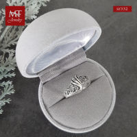 MT แหวนเงินแท้  สไตล์วินเทจ งานรมดำ ไซส์: 53, 56, 57, 60 Solid 925 Sterling Silver Ring (sr332) MT Jewelry มณีธารา