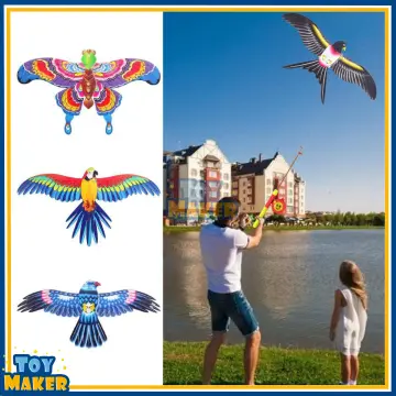 Fishing Kite Foldable Children Kite Mini Plastic Toys Kite With