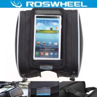 ROSWHEEL 4.8 "5.5" ขี่จักรยานจักรยานจักรยานกระเป๋ากระจาดกรอบหลอดด้านหน้ากระเป๋าสำหรับศัพท์มือถือคู่กระเป๋าผู้ถือหน้าจอสัมผัสกระเป๋า