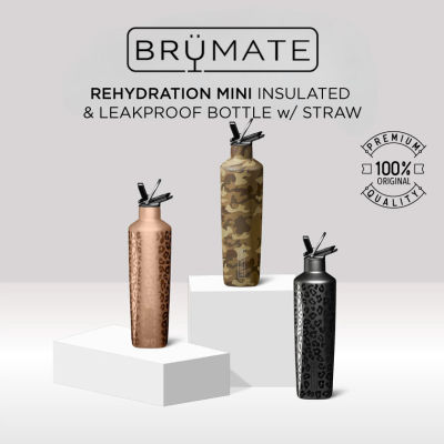 Brumate REHYDRATION ขวดน้ํา ฉนวนกันความร้อน ขนาดเล็ก พร้อมหลอดดูด