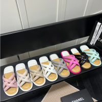 CHANNEL 2023 Spring/Summer New Womens Flat Bottom Slippers Outdoor Original Korean Edition Beach Sandals (Box Packaging)