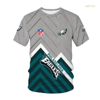 New！2023！Leleh bulat kaos T-shirt pendek dengan Philadelphia Eagle Jackson Will Atlanta Falcon logo, musim panas pria dan wanita fashion High quality products （Freeprinting of names）