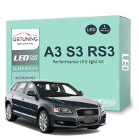 [ANYA Auto Parts] ชุดหลอดไฟเสริมไฟเก๋ง LED สำหรับรถ Audi A3 S3 RS3 8L 8P 8V หีบฝาทรงโค้งอ่านหนังสือรถไฟยานพาหนะ Canbus ข้อผิดพลาดฟรี100