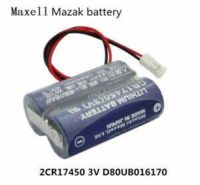 ใหม่1ชิ้น✒Mazak Mazak CR17450-2WK27 D80UB016170 2CR17450 MAXELL 3V แบตเตอรี่