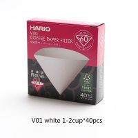 Hario กระดาษกรองที่กรองกาแฟญี่ปุ่น Vcf-01/02 V60หยดกาแฟกรวยกรองกาแฟกระดาษทำมือ