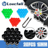 20Pcs รถล้อถั่วครอบคลุม 17mm Auto Caps Hub สกรูป้องกันฝาครอบฝาครอบดุมล้อล้อสกรูล้อสลักเกลียว Nut Cap สกรูปลั๊ก-lihanrui