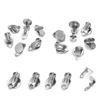 10pcs/lot Stainless Steel Clip On Earrings Setting Base Earrings Blank Pad Fit Glass Cabochon for DIY Jewelry Making Supplies