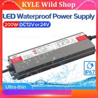 KYLE Wild Shop 200W LED Driver DC12V DC24V IP67 Waterproof Lighting Transformers for Outdoor Lights Power Supply AC100-265V 200W