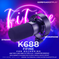 ?ไมค์อัดเสียง?ไมค์เสียงดี?FIFINE K688 USB/XLR DYNAMIC MICROPHONE WITH SHOCK MOUNT ประศูนย์ไทย