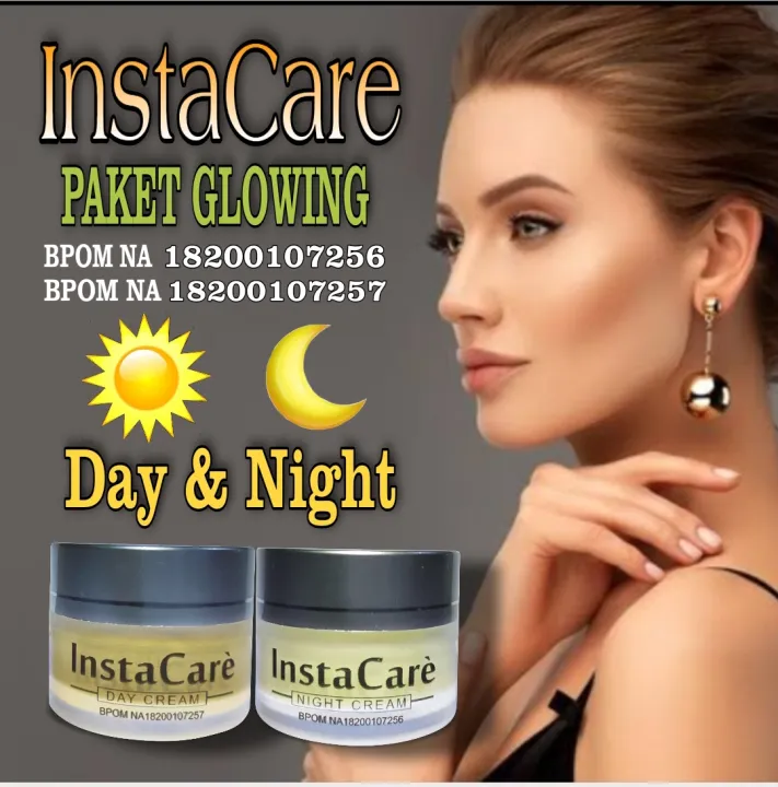 PAKET CREAM SIANG MALAM INSTACARE PEMUTIH_WAJAH PENCERAH MUKA KRIM ...